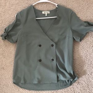 Sage colored blouse